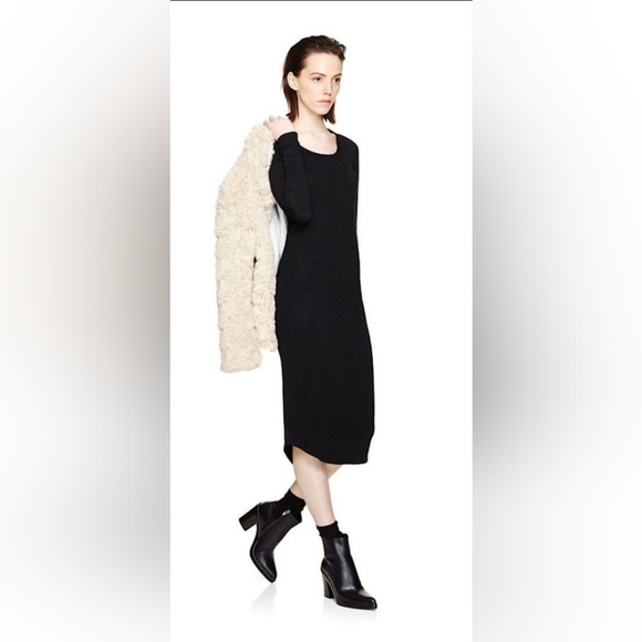 Wilfred Free Midi Dress - heathered brown - size large - Picture 1 of 5